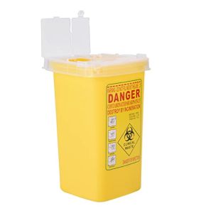 Jadeshay Medical Needle Disposal Container, Plastic Tattoo Needle Waste Bin