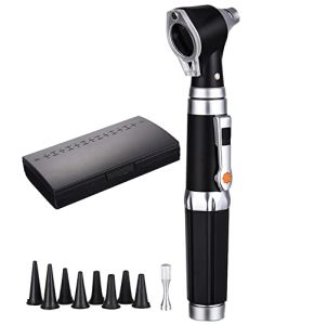 JOFLVA Otoscope, Otoscope Kit, Mini Otoscope De Poche, Kit De Portée D'oreille Avec Lumière, Avec Grossissement 3x Et 8 Embouts Auriculaires Et B...