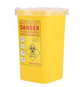 Conteneur D'Objets Pointus En Plastique Médical Pour Tatouage, Élimination Des Aiguilles À Risque Biologique, Boîte À Déchets, Taille 1L (Rouge)