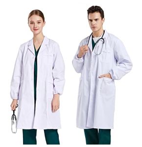 CoatCool Blouse Coton Médecin, Hôpital, Chimie, Laboratoire - Manteau Multifonctionnel Femme Homme - Manches Longues Blouse
