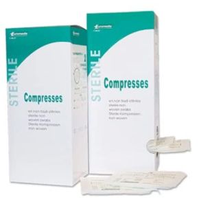 Compresses stériles en non tissé - 30 g - 7,5 x 7,5 cm - Boîte de 100 sachets de 2