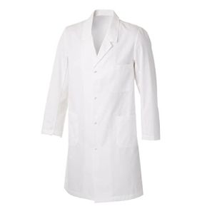 KODAMA Blouse Blanche de Chimie 100% Coton - Collège Lycée Etudiants - Fermeture par Boutons Pression - 10, 12, 14 et 16 Ans (Taille 16 Ans)