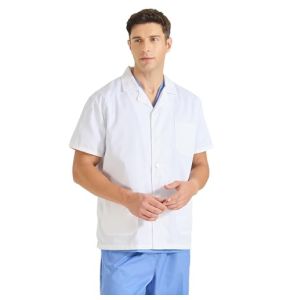 Misemiya - Blouse Unisexe Chimie - Blouse Homme et Femme Blanche Laboratoire Travail 8165 - Small, Blanc