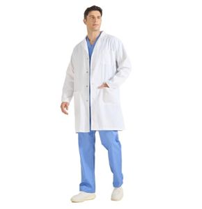 Misemiya - Blouse Unisexe Blanche Chimie et Laboratoire - Homme et Femme - Tenu de Travail Q816 - Small, Blanc