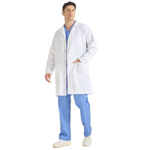 Misemiya - Blouse Unisexe Blanche Chimie et Laboratoire - Homme et Femme - Tenu de Travail Q816 - Small, Blanc