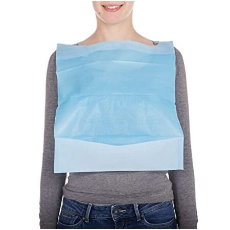 Bavoir Adulte Jetable Pour Personnes Agees Imperméable Grand Bavoir Dentaire Jetable Avec Poche Alimentaire Lot Bavoirs 100 Pièces, Bleu, Taille ...