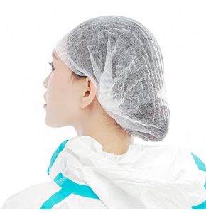 ZLXFT Disposable Hair Caps, Non-Woven Hair Nets, Breathable White Disposable Caps, Pack of 20