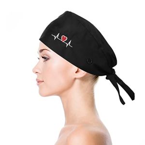 Calot Chirurgien Femme Bonnet de Travail Réglable avec Boutons