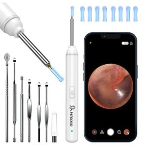 VITCOCO Ear Otoscope 1920P 3mm HD Earigator with 6 LED Lights