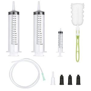 2PCS 150ml Plastique Seringue avec 1m Tube et 1 Seringue 10ml Réutilisable
