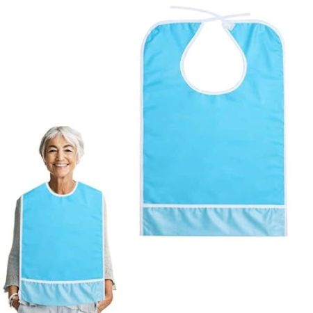 Waterproof and Washable Adult Bib - Ideal for Elderly (1 Piece)