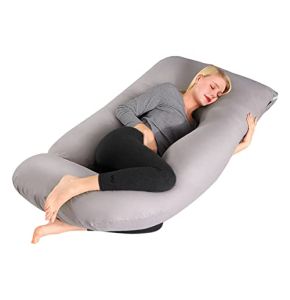 Lannvan Coussin de Grossesse - Oreiller pour Femme Enceinte en Forme de J pour Dormir - Coussin d'allaitement et Coussin de Maternité avec Housse remplaçable et Lavable - 100% Coton(Gris) Lannvan Coussin de Grossesse - Oreiller pour Femme Enceinte en Forme de J pour Dormir - Coussin d'allaitement et Coussin de Maternité avec Housse remplaçable et Lavable - 100% Coton(Gris)