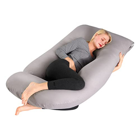 Lannvan J-Shaped Pregnancy Pillow - Ultimate Comfort for Expecting Mothers