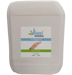 Vindi Désinfectant Gel Hydroalcoolique Mains - Bidon de 10L - Fabrication Française - 76% d'Alcool - Virucide