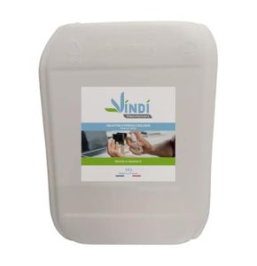 Vindi Désinfectant Solution Hydroalcoolique - Bidon de 10L - Fabrication Française - 76% d'Alcool - Désinfection des Mains et des Surfaces