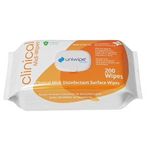 Uniwipe Midi Clinical Disinfectant Wipes - 200 wipes