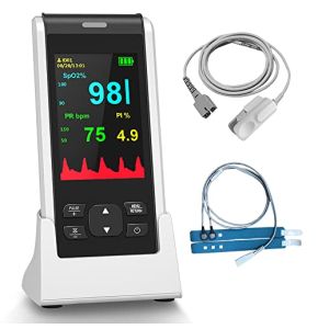 HealthTree Rechargeable Pulse Oximeter, Portable Pulse Oximeter, Infant and Adult Blood Oxygen Saturation Monitor