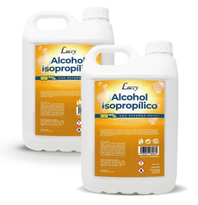 Luccy Alcool Isopropylique 99,9% 10L | Isopropanol Nettoyeur Liquide 2 x 5000 ml