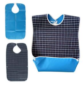 Xingdianfu Waterproof Adult Bib, Blue - 78x44 cm