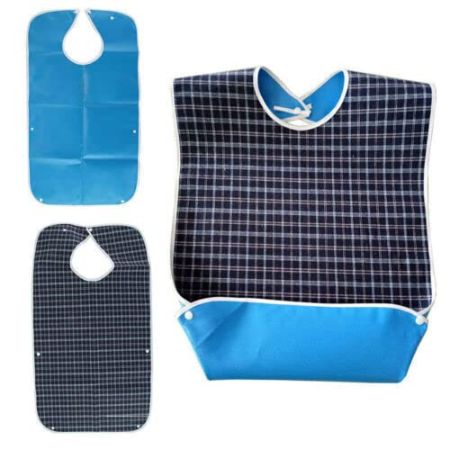 Xingdianfu Waterproof Adult Bib, Blue - 78x44 cm