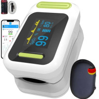 Oxymetre de Doigt Certifier CE/Oxymetre de doigt Bluetooth/mesure de taux d'oxygène sanguin SpO2/Fréquence cardiaque Pbm/précision clinique/Oxym...