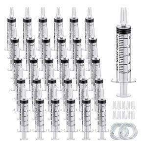 Episkey 30pcs 5ml Plastic Syringe with Tube for Laboratory