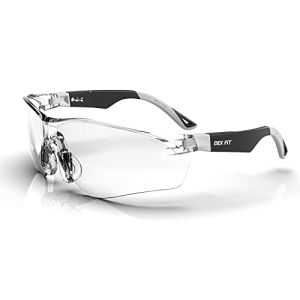 DEX FIT SG210 Safety Glasses, Eye Protection Z87, Scratch-Resistant and Anti-Fog, Adjustable for Men and Women