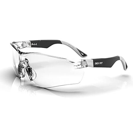 DEX FIT Lunettes de Protection SG210, Protection des Yeux Z87, Résistantes aux Rayures et Anti-buée, Ajustables pour Femmes et Hommes, Protection...