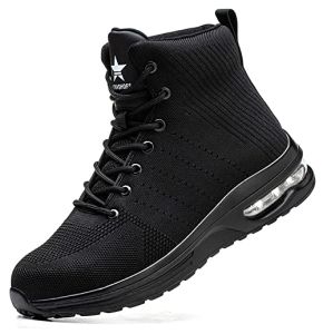 Rona Shoes Safety Boots Safety Shoes Safety Sneakers Lightweight Comfortable Work Shoes Men Women Phantom Black