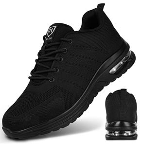 Offcup Men's Safety Shoes, Lightweight Safety Sneakers, Non-Slip Work Shoes with Comfortable Steel Toe