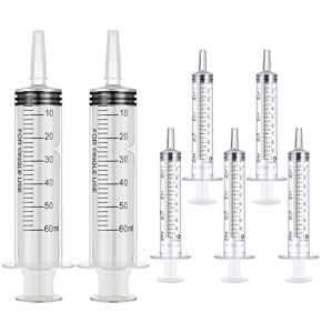Hovin Syringe 60ml, 10ml Plastic Syringe with 2m PVC Tube