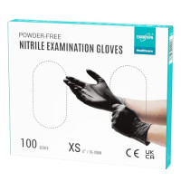 EUROPAPA Boîte de 100 gants jetables en nitrile - Gants d'examen - Non poudrés/stériles - Sans latex