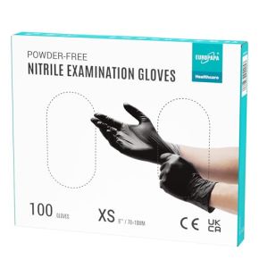 EUROPAPA Boîte de 100 Gants Jetables en Nitrile - Gants d'Examen Non Poudrés/Stériles - Sans Latex