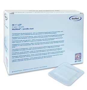 Pansement compressif d'urgence stérile 7 x 5 cm 50 pièces - Pansement waterproof résistant à l’eau et à la poussière - Bandage pour couvrir...