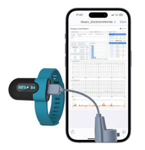 Wellue Finger Oximeter, Bluetooth Pulse Oximeter, Professional Saturometer with Continuous Monitoring Alarm Mode