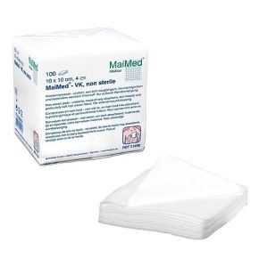 MaiMed Lot de 2000 compresses non stériles 10 x 10 cm - Doux, hypoallergéniques et respirants