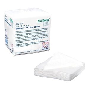 MaiMed Pack of 2000 Non-Sterile Compresses 10 x 10 cm - Soft, Hypoallergenic, and Breathable
