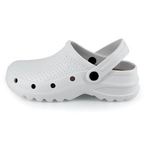 JOMIX Sabots Medical Femme Homme Sabot Orthopédique Unisexe Pantoufles Anatomiques Caoutchouc Travail Sanitaire Hôpital Cuisine (Blanc, 44_45)