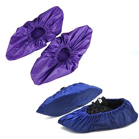 2 Paires de Couvre-Chaussures antidérapantes réutilisables,Couvre-Chaussures Surchaussures lavables, Couvre-Chaussures Poussière pour Maison pou...