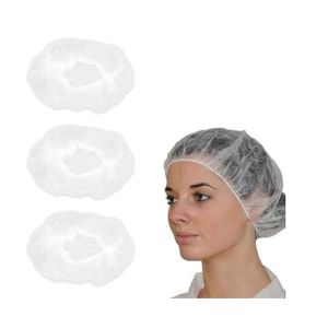Charlottes Rondes Cheveux Jetables, Non-Tissé Filet à Cheveux, Lot de 30 Bonnets Respirants et Réutilisables