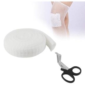 Bandage de Pansement en Filet élastique Bande, Pansement Tubulaire élastique en Filet, Bandage Élastique, Fixation Extensible Aide D'urgence pou...