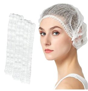JSKWIKE 30 Pcs Disposable Hair Caps, White Food Caps 52 cm for Kitchen or Dentist