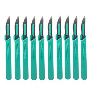 CLABMROEC Scalpel Jetable Stérile Taille 23 - Bistouris Médicaux pour Dermaplaning, Chirurgie, Pédicure, Laboratoires