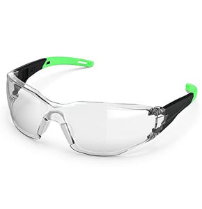 TOREGE Lunettes de Protection Transparentes - Merlu Réglable, Anti-Buée et Anti-Rayures, Légères avec Poignées en Caoutchouc Antidérapantes