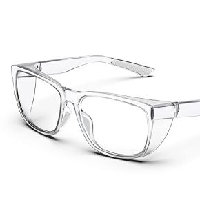 TOREGE Lunettes De Protection Transparentes Avec Protections Latérales, Anti-Buée Et Anti-Rayures