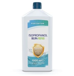 PORTENTUM Alcool Isopropylique 99,9% 1L (pureté maximale) pour l'électronique, nettoyant pour vitres et nettoyage général: dégraissant industr...