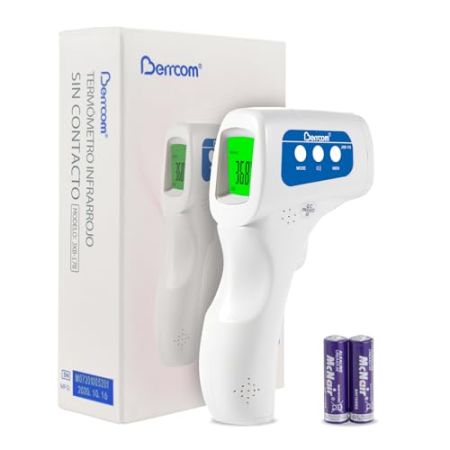 Berrcom Thermomètre Frontal Adulte, Thermomètre Médicale Bébé, Thermomètre Infrarouge sans Contact pour Enfants avec Avertissement de Fièvre...