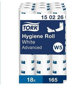 Tork Pre-Cut White Examination Roll Sheets C1, Ultra-Strong, 2-Ply, 18 X 165 Sheets, 150226