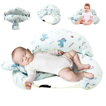 Coussin Allaitement Bebe,Coussin d'allaitement ergonomique Coussin de grossesse Coussin de positionnement latéral Coussin confortable pour adulte ...