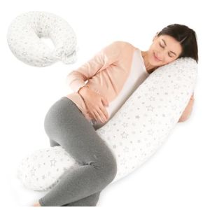 Lannvan Coussin de Grossesse et Allaitement XXL Multi-Usages - Oreiller de Grossesse pour Dormir